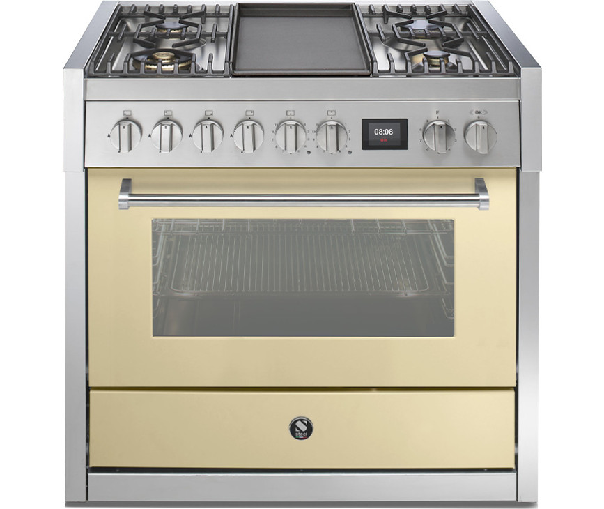 Steel GQ9S-4T fornuis met combi stoomoven - Genesi