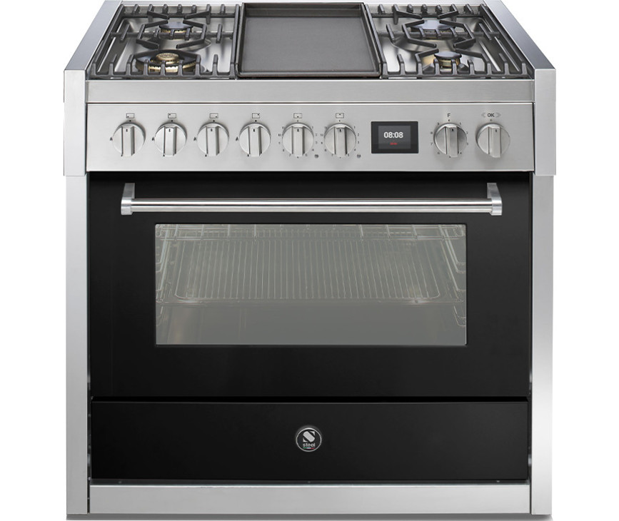 Steel GQ9S-4T fornuis met combi stoomoven - Genesi