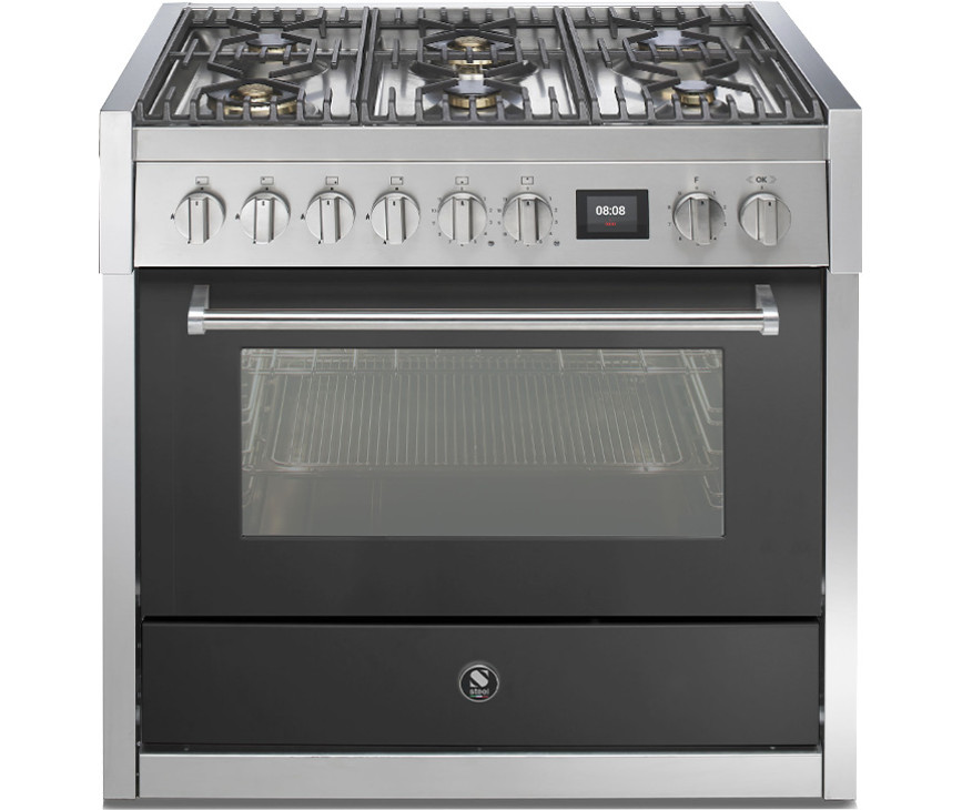 Steel GQ9S-6W fornuis met combi stoomoven