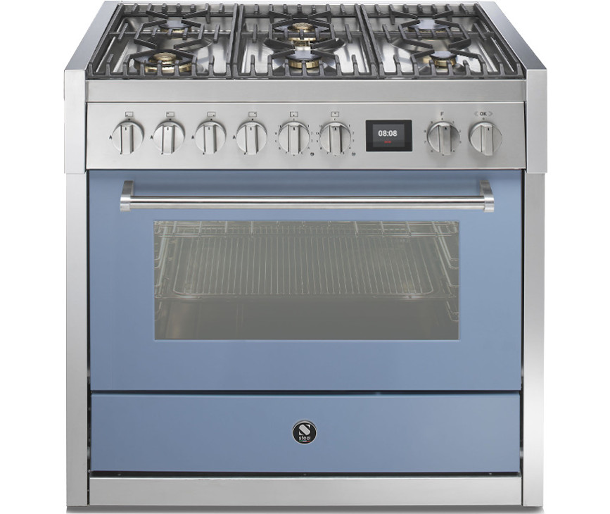 Steel GQ9S-6W fornuis met combi stoomoven