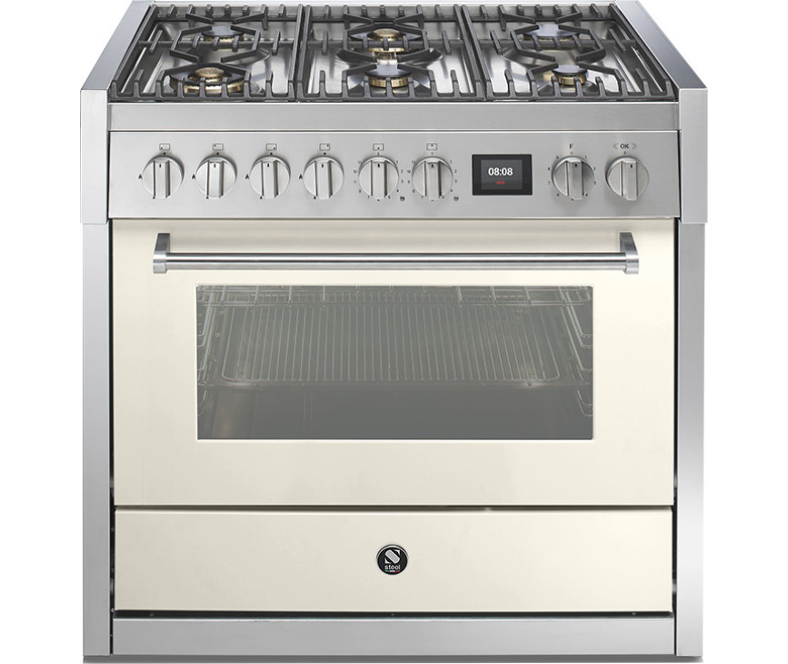 Steel GQ9S-6W fornuis met combi stoomoven