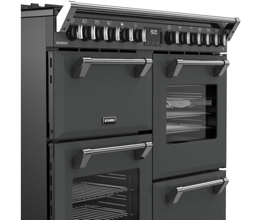 Stoves Richmond 100 DF gas fornuis - antraciet - 100 cm. breed