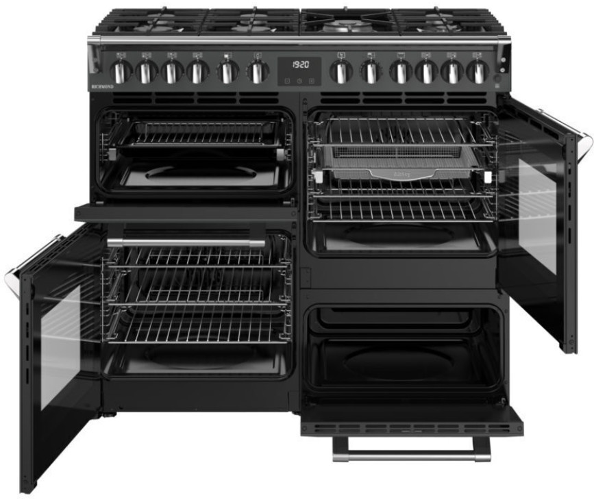 Stoves Richmond 100 DF gas fornuis - antraciet - 100 cm. breed