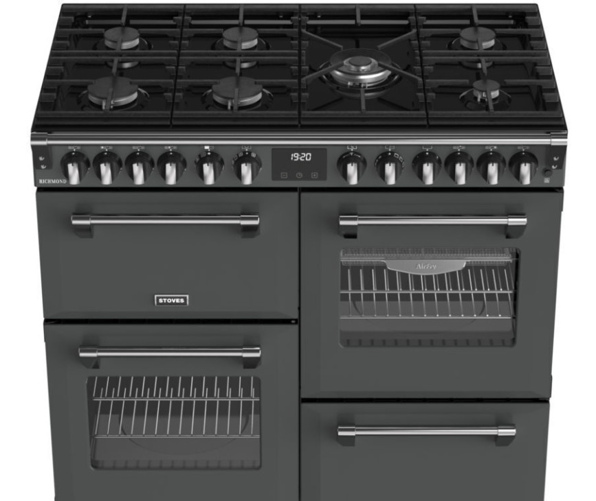 Stoves Richmond 100 DF gas fornuis - antraciet - 100 cm. breed
