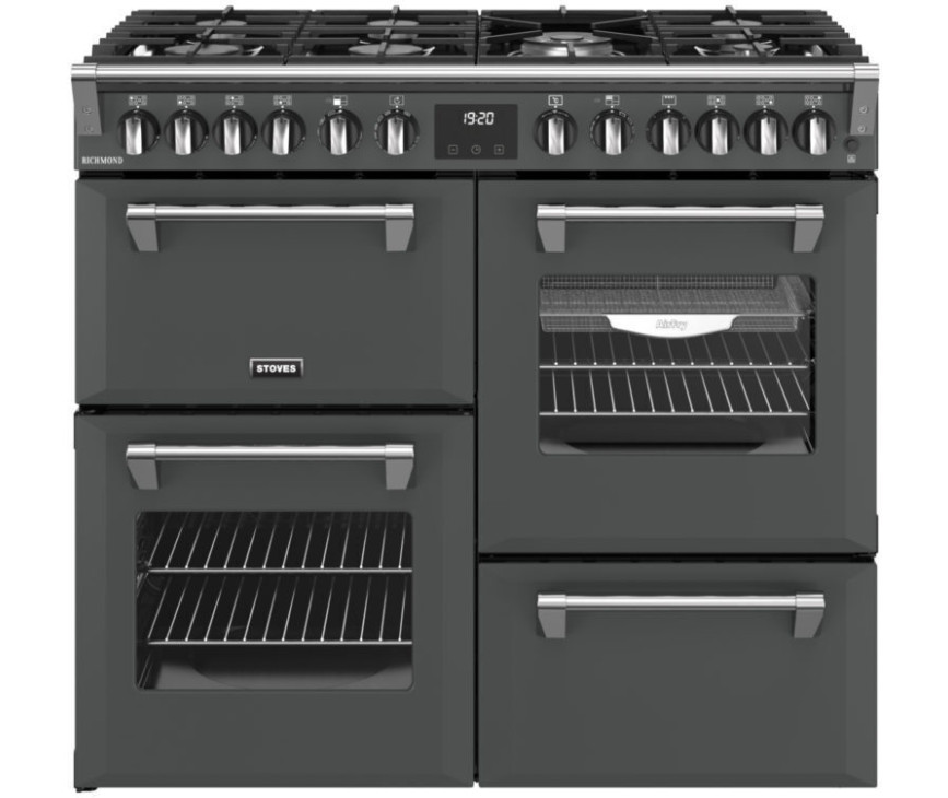 Stoves Richmond 100 DF gas fornuis - antraciet - 100 cm. breed