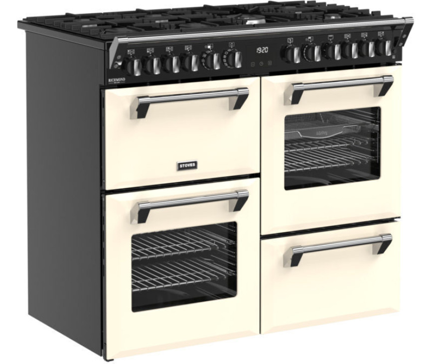Stoves Richmond 100 DF DX gas fornuis - creme - 100 cm. breed