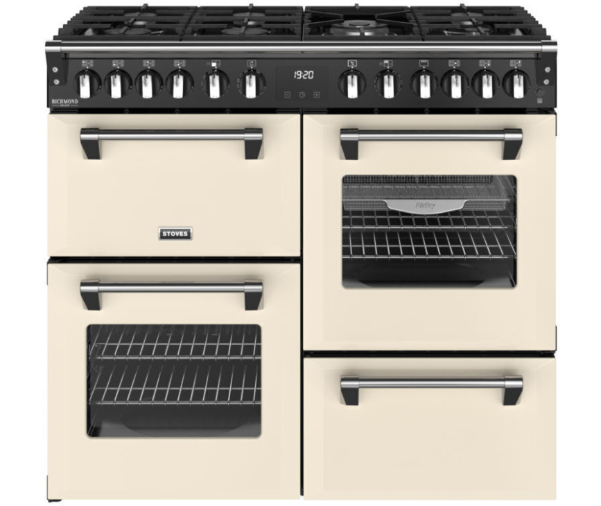 Stoves Richmond 100 DF DX gas fornuis - creme - 100 cm. breed