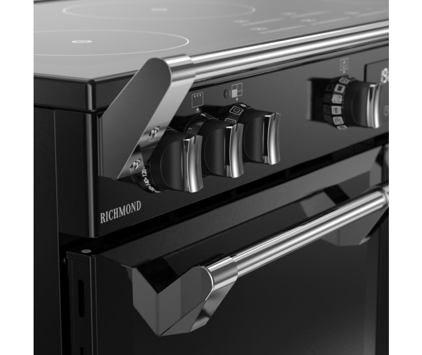 Stoves Richmond 100 Ei TCH inductie fornuis - zwart - 100 cm breed