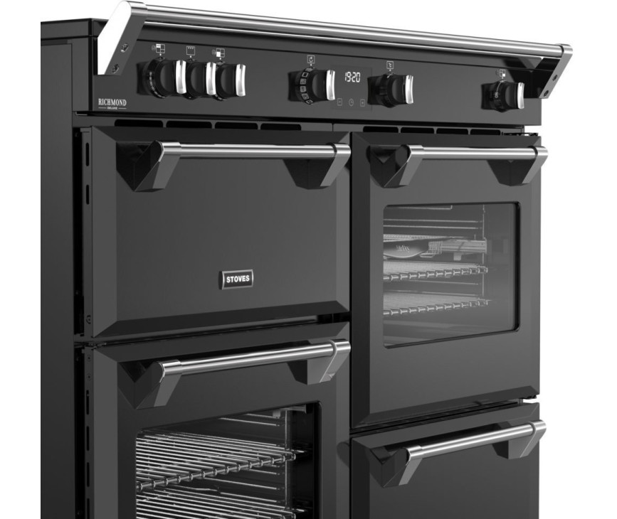 Stoves Richmond 100 ZLS DX inductie fornuis - zwart - fullflex zoneloos