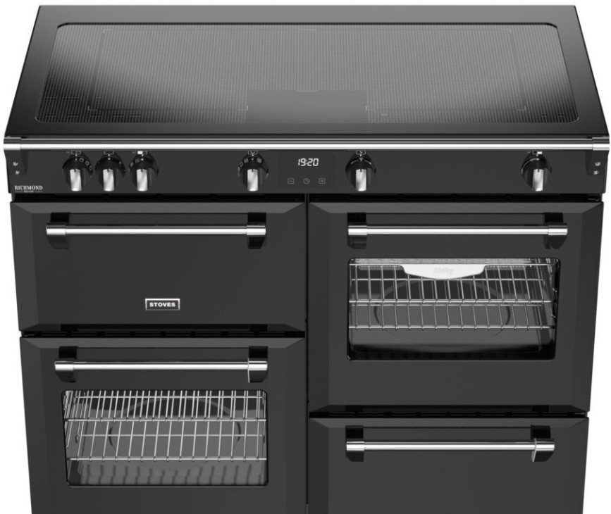 Stoves Richmond 100 ZLS DX inductie fornuis - zwart - fullflex zoneloos