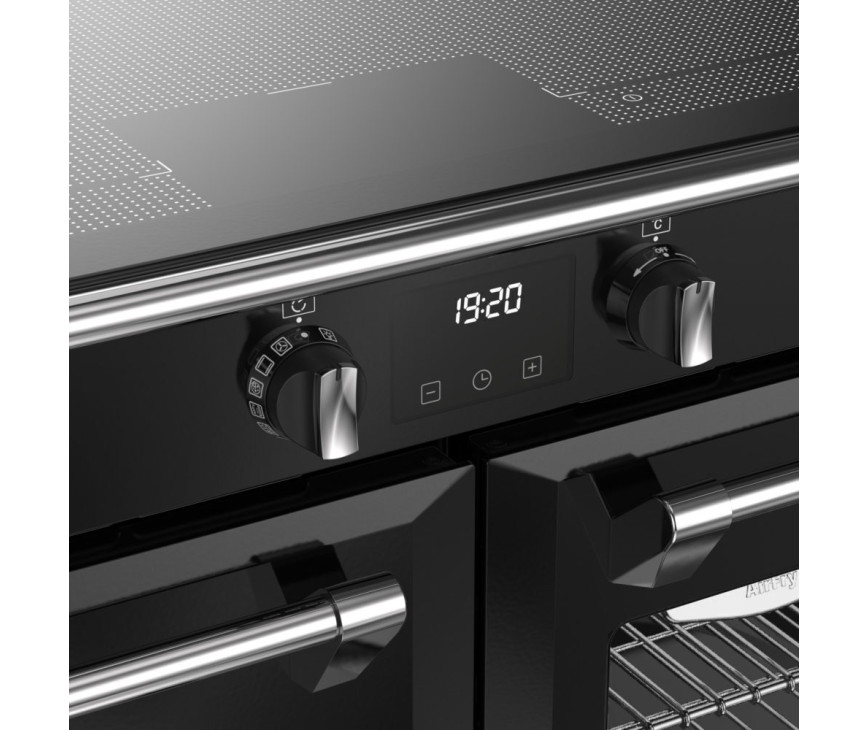 Stoves Richmond 100 ZLS DX inductie fornuis - zwart - fullflex zoneloos