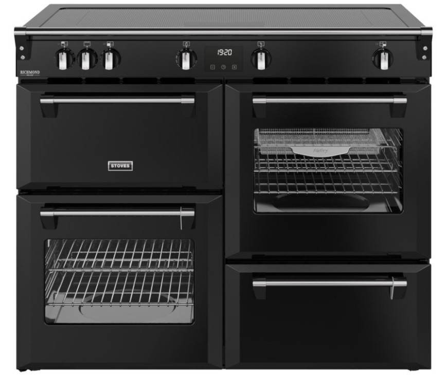 Stoves Richmond 100 ZLS DX inductie fornuis - zwart - fullflex zoneloos