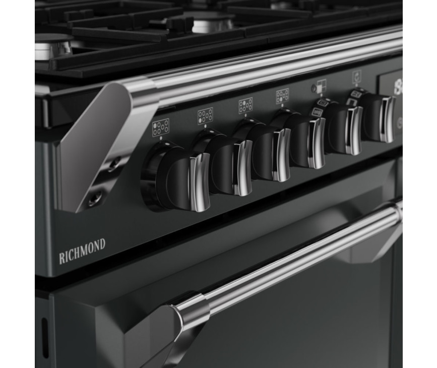 Stoves Richmond 110 DF gas fornuis - antraciet - 110 cm. breed