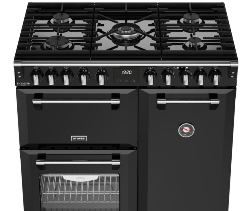 Stoves Richmond 90 DF DX gas fornuis - zwart