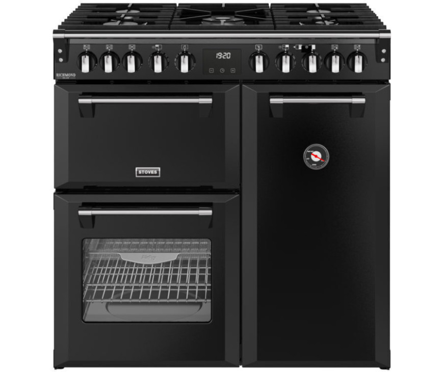 Stoves Richmond 90 DF DX gas fornuis - zwart
