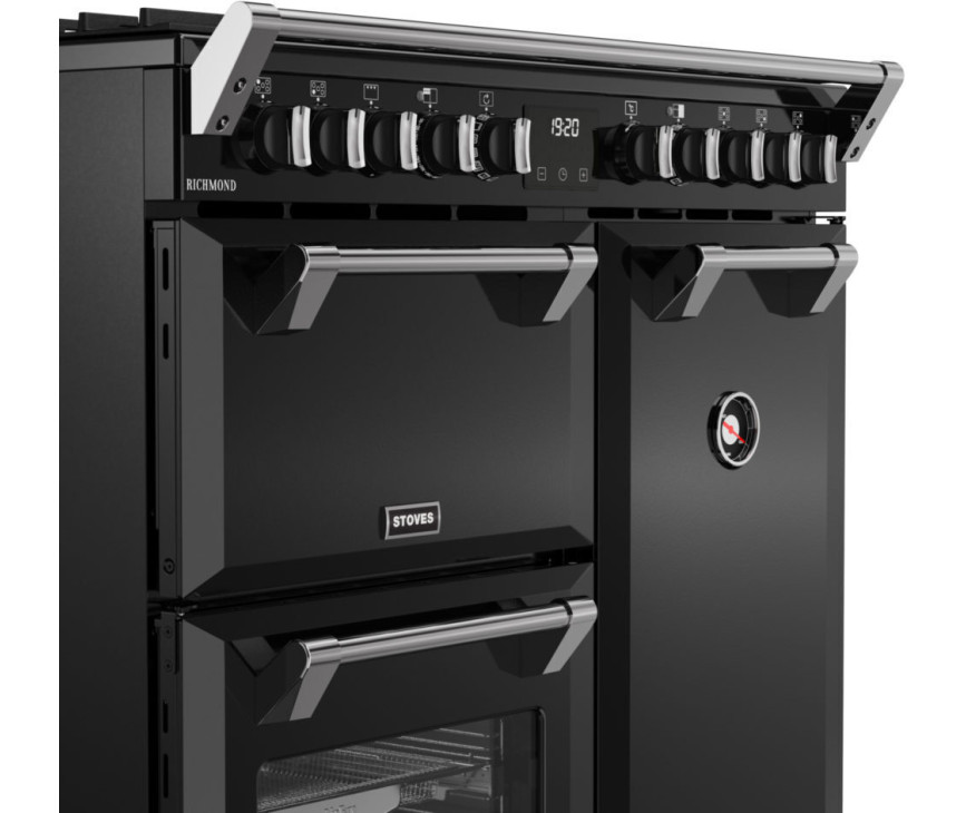 Stoves Richmond 90 DF gas fornuis - zwart - 90 cm. breed