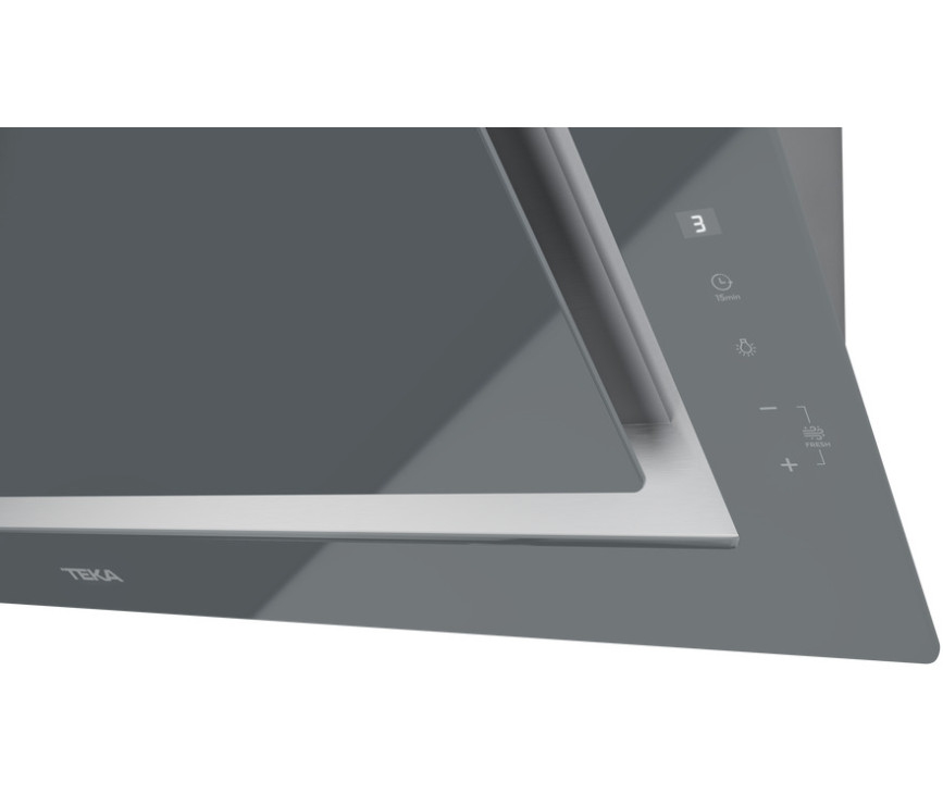 Teka DLV98660 ST TOS schuin anti-hoofdstoot afzuigkap - grijs glas