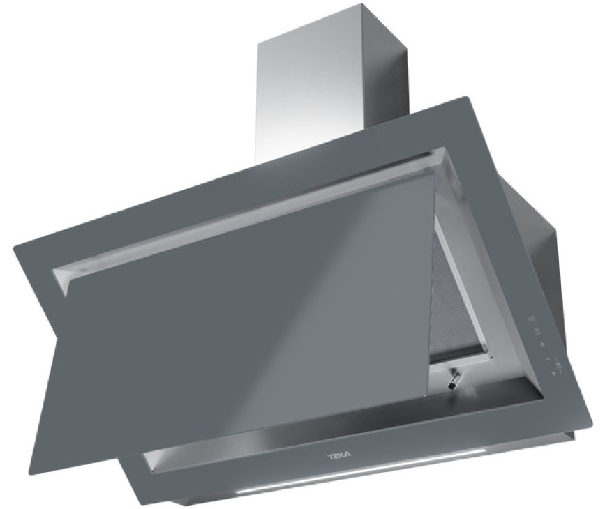 Teka DLV98660 ST TOS schuin anti-hoofdstoot afzuigkap - grijs glas