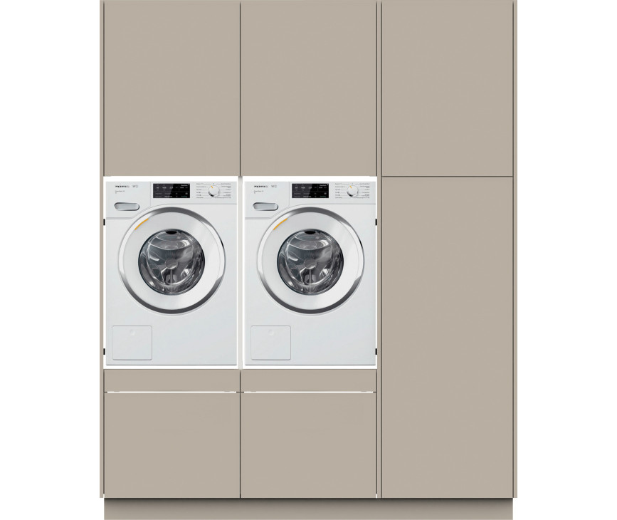 Wasmachinekast FLUSH wasmachine / droger kast - beige grijs