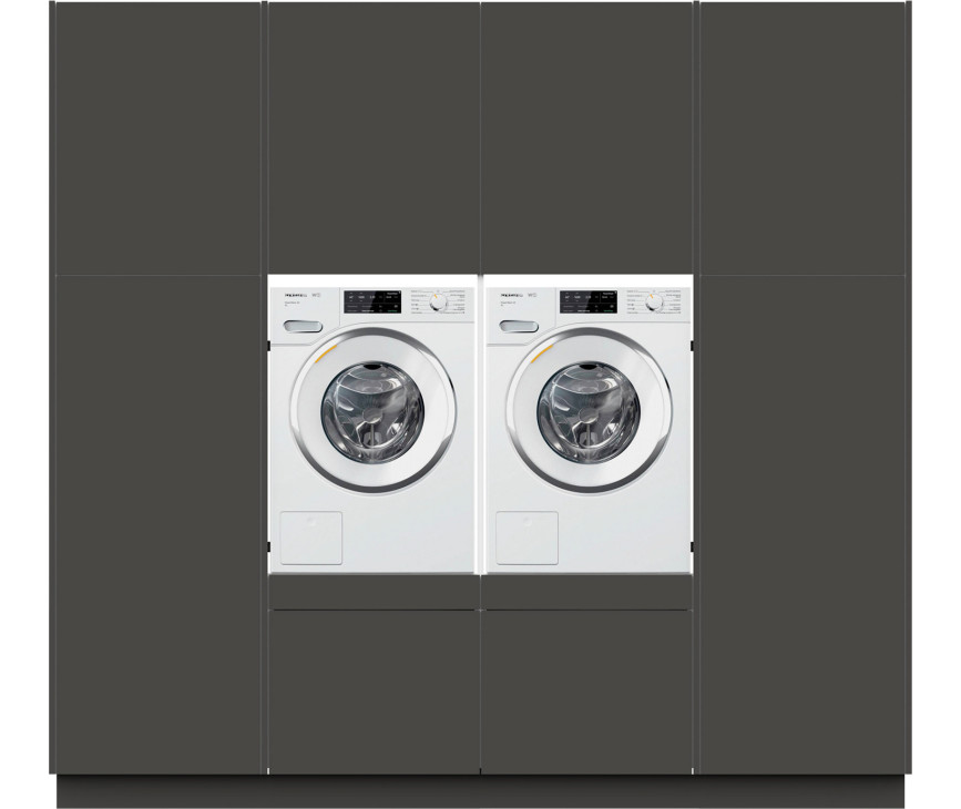 Wasmachinekast FULL HOUSE wasmachine / droger kast - metallic black
