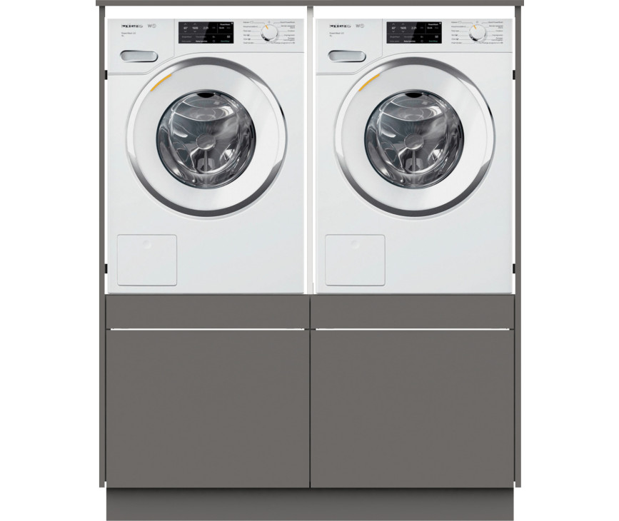 Wasmachinekast TWO PAIR wasmachine / droger kast - metallic black