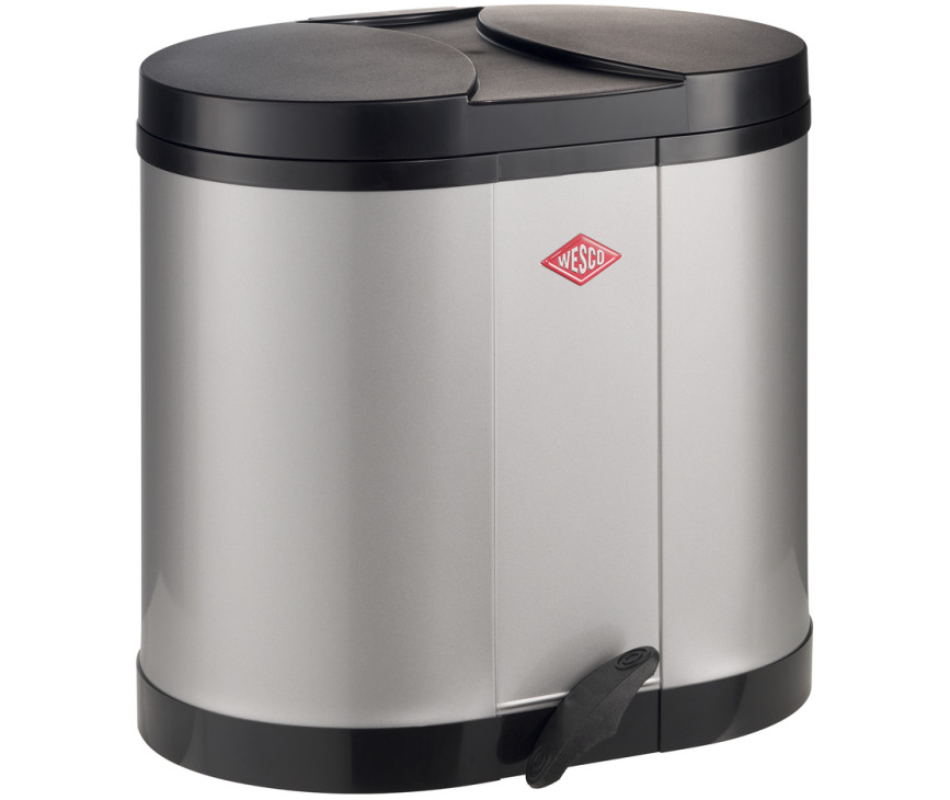 Wesco Eco Verzamelaar 170, Zilver 8011080 afvalbak dubbel - 
