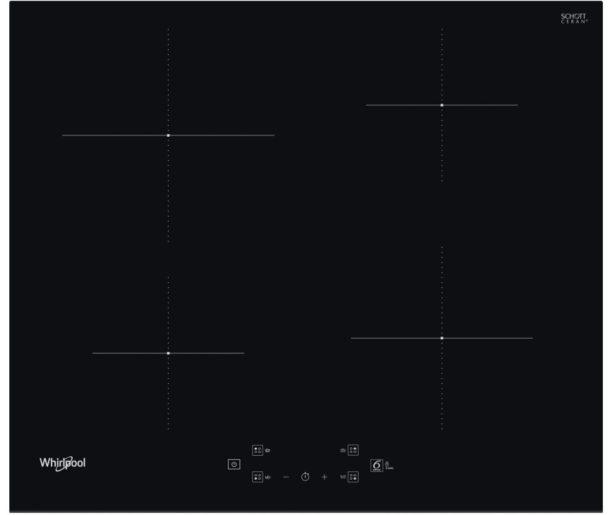 Whirlpool WS Q2760 BF inbouw inductie kookplaat - 59 cm. breed