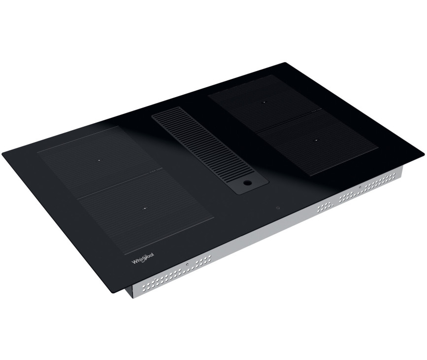 Whirlpool WVHF83BB FKIT inductie kookplaat met afzuiging - 83 cm. breed