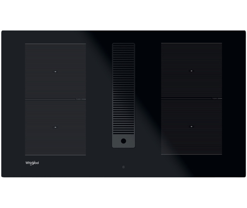 Whirlpool WVHF83BB FKIT inductie kookplaat met afzuiging - 83 cm. breed