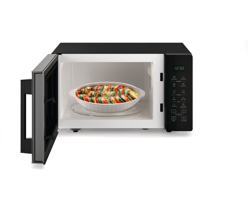 De Whirlpool MWP 251 B magnetron is uitgevoerd met een links draaiende deur