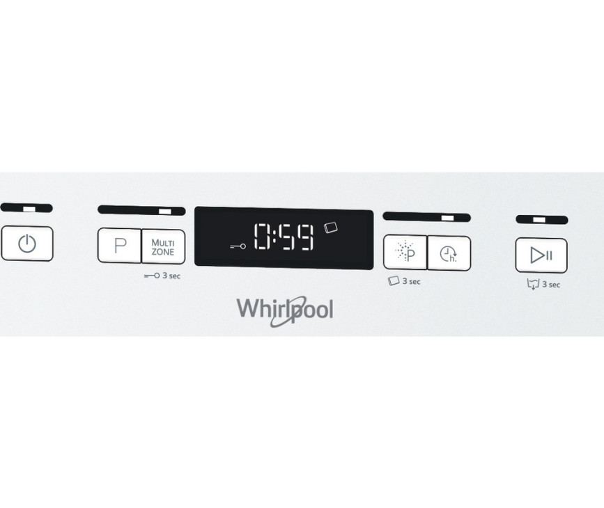 Whirlpool WFC 3C34 P vrijstaande vaatwasser - wit
