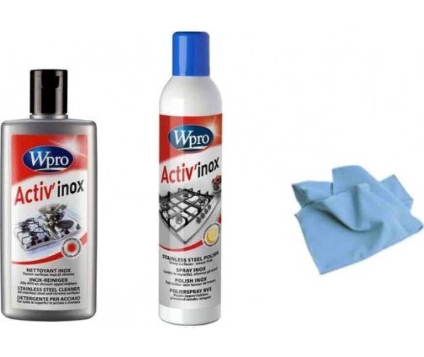 Wpro INX113 InoxKit rvs reinigingsset