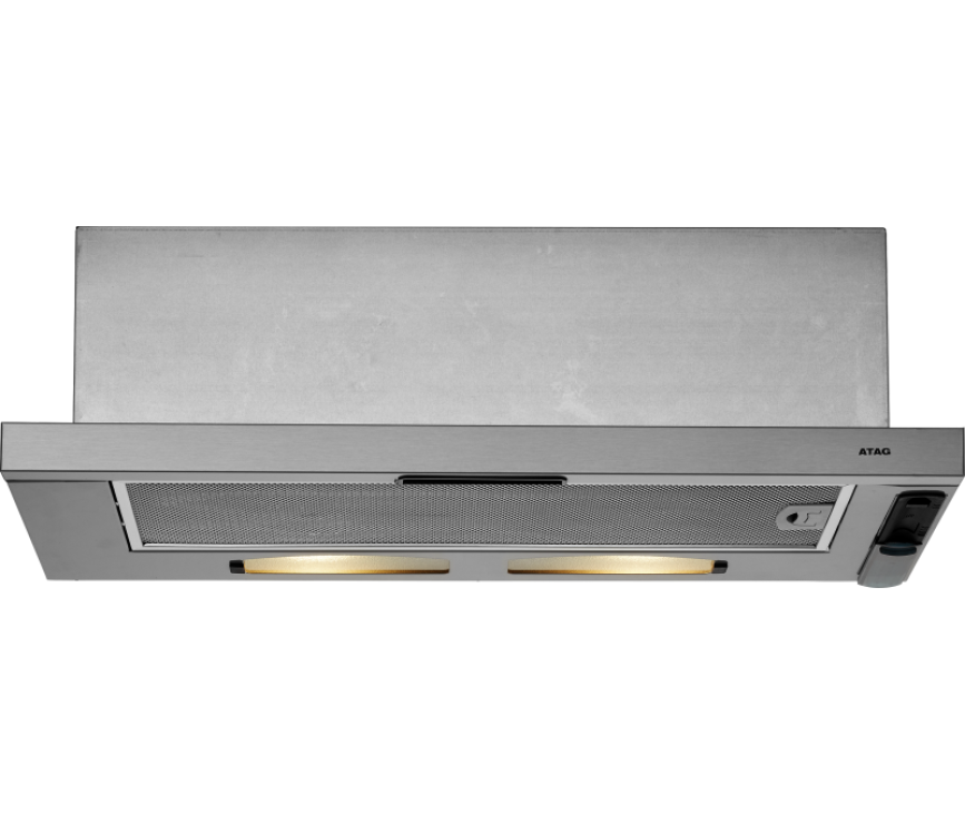 De Atag WV60211AC heeft twee vetfilters aan de onderzijde van de wasemkap