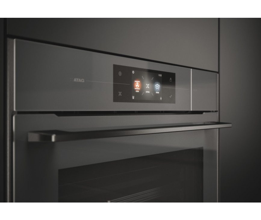 Atag CS4574M1C inbouw combi-stoomoven - zwart glas - Magna