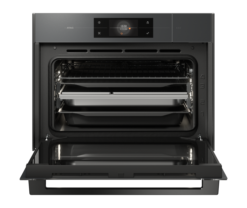 Atag CS4574M1C inbouw combi-stoomoven - zwart glas - Magna