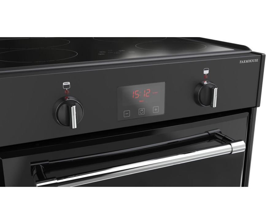 Belling Cookcentre 60 Ei Zwart - inductie fornuis - 60 cm