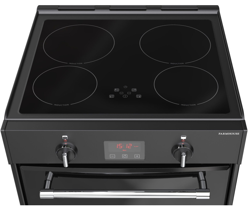 Belling Cookcentre 60 Ei Zwart - inductie fornuis - 60 cm