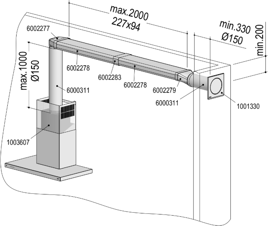 Berbel 1090059 luchtafvoer aansluitset