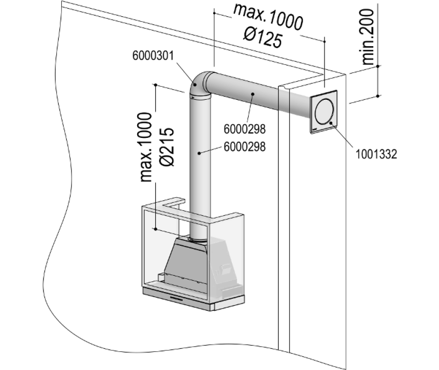 Berbel 1090075 luchtafvoer aansluitset