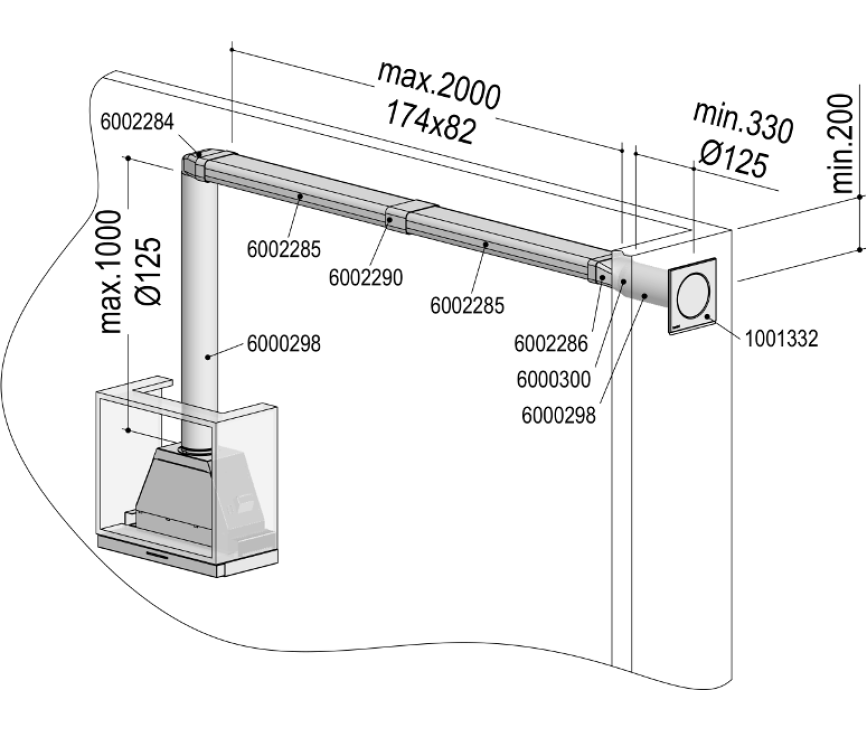 Berbel 1090077 luchtafvoer aansluitset