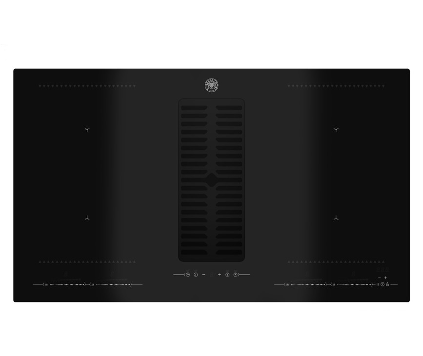 Bertazzoni P904ICHNE inbouw inductie kookplaat met afzuiging