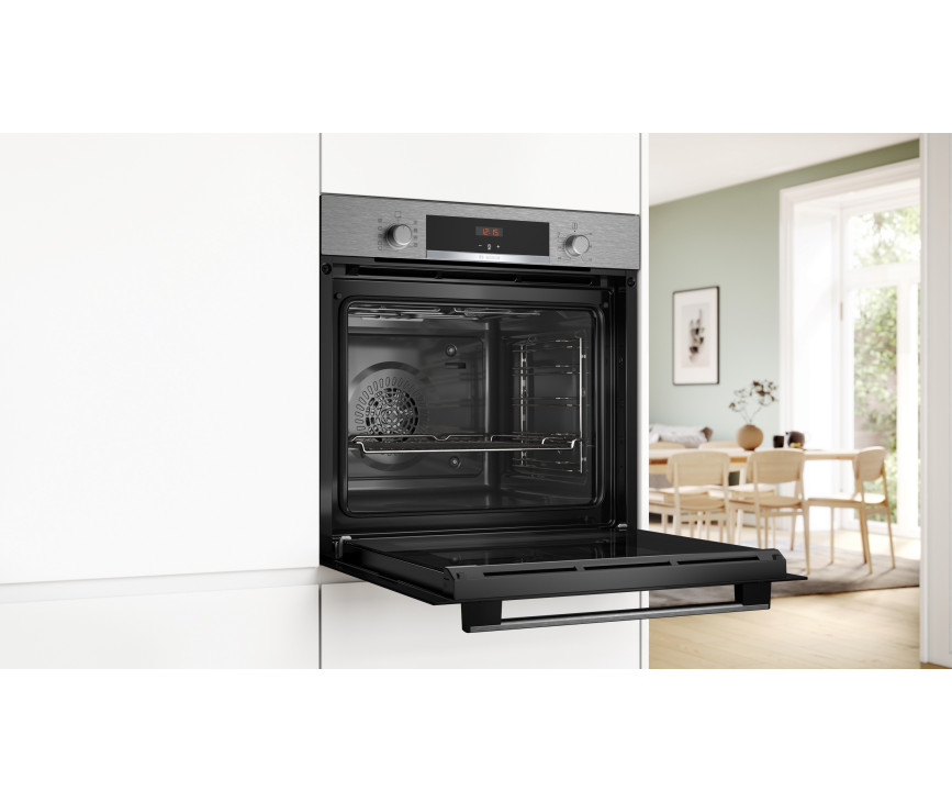 Bosch HBA514BS3 inbouw oven met 3D hetelucht - roestvrijstaal
