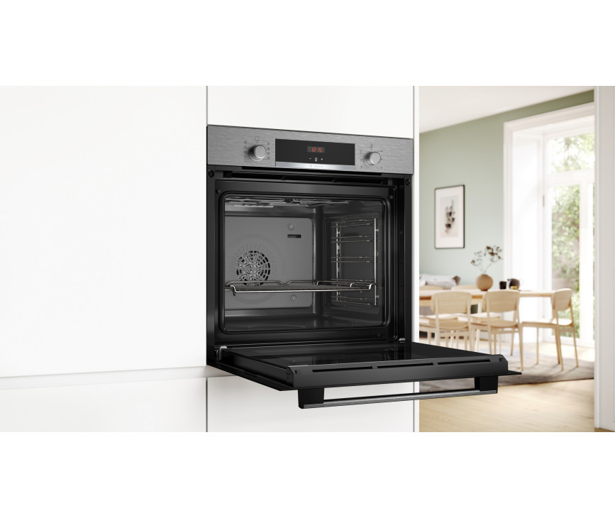 Bosch HBA534BS3 inbouw oven met 3D hetelucht - roestvrijstaal