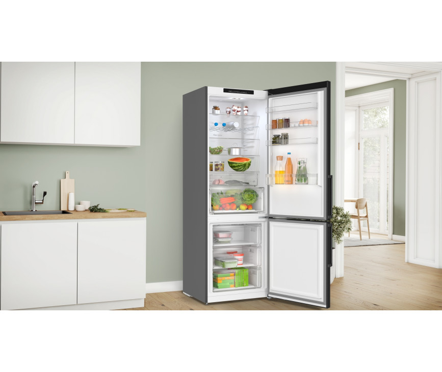 Bosch KGN49VXCT blacksteel koelkast