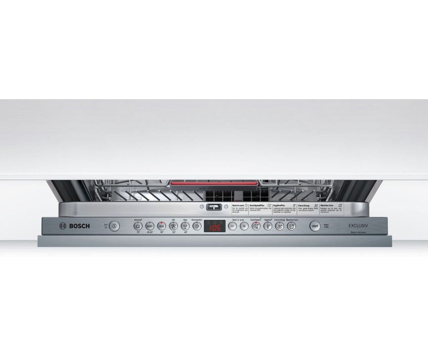 De bediening van de Bosch SMV46IX07N bevindt zich bovenop de deur en is eenvoudig in te stellen.