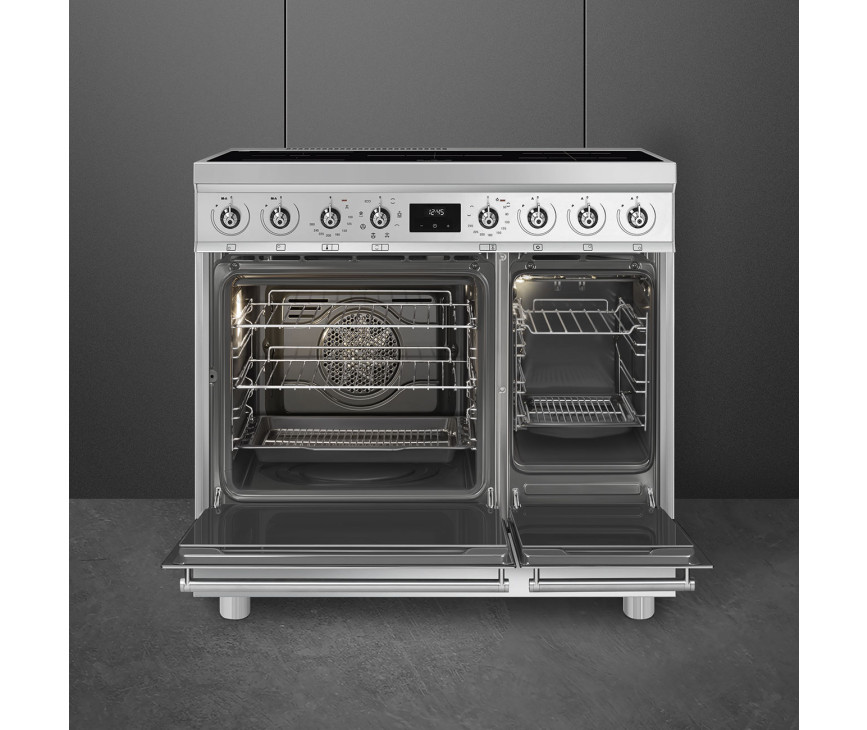 Smeg C92IMX2 inductie fornuis met dubbel oven - rvs