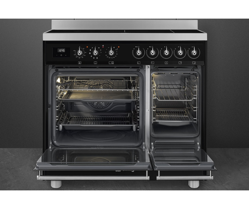 De beide ovens van de Smeg C92IPBL9-1 zijn uitgevoerd met een energieklasse A label