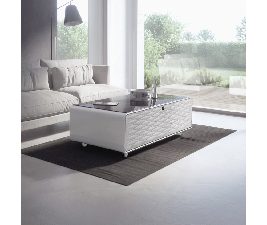 CASO Sound & Cool Wit salon tafel met koellades, speakers en draadloos opladen telefoon