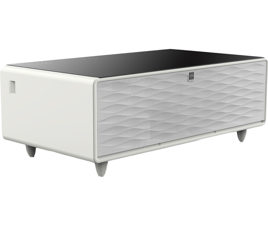 CASO Sound & Cool Wit salon tafel met koellades, speakers en draadloos opladen telefoon