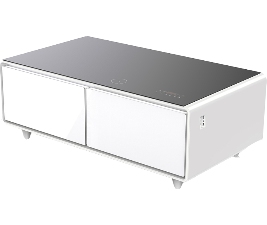 CASO Sound & Cool Wit salon tafel met koellades, speakers en draadloos opladen telefoon